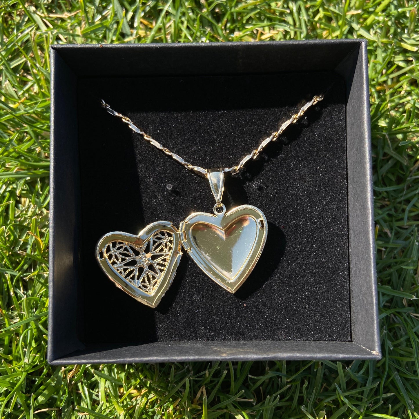 Caged Heart Locket Set